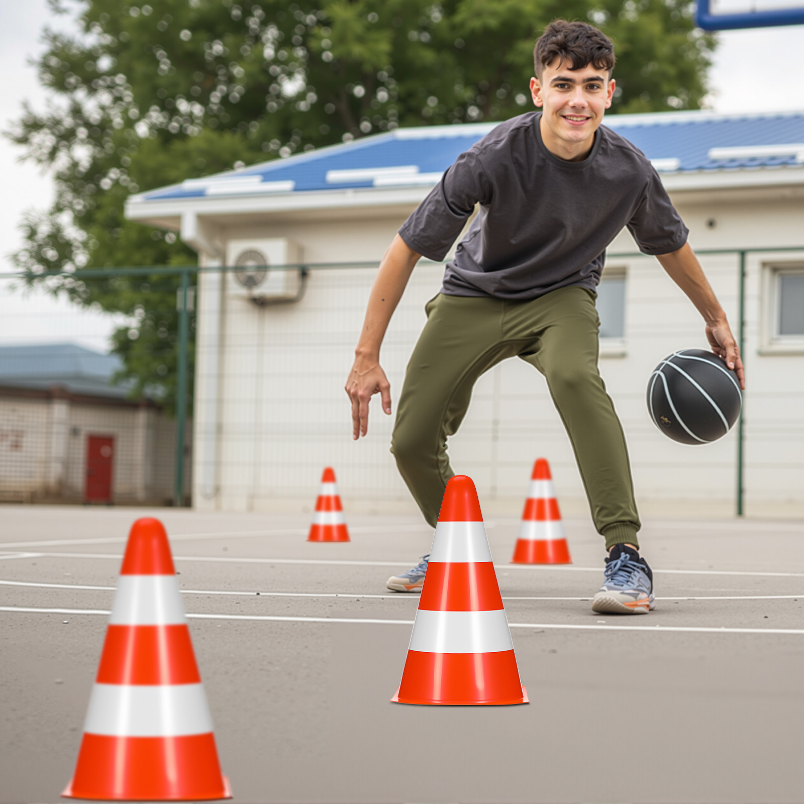 6Pcs Traffic Cones Stackable L - огляд і ціна Road Traffic Cone
