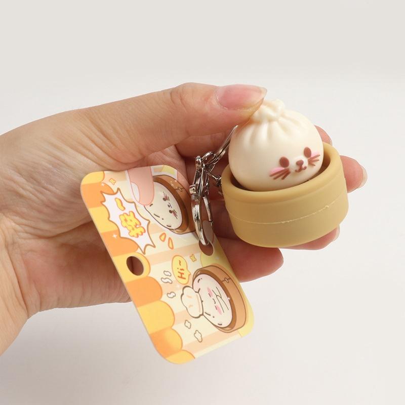 1/2Pcs Decompression Bun Click - огляд і ціна Heavy Equipment Key Ring