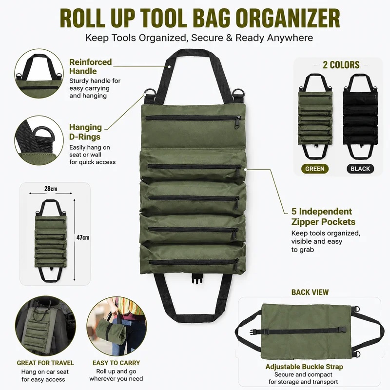Heavy Duty Roll Up Tool Bag, O - огляд і ціна Heavy Equipment Operation