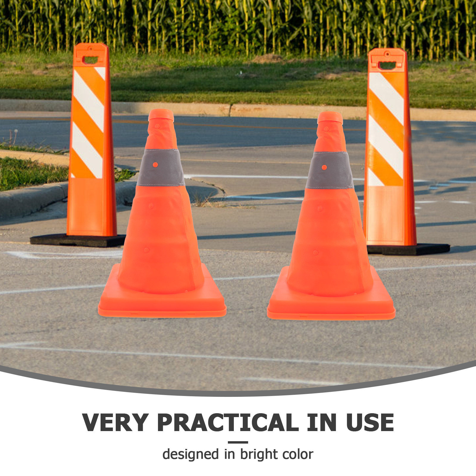 2Pcs Collapsible Traffic Cone  - огляд і ціна Road Traffic Cone
